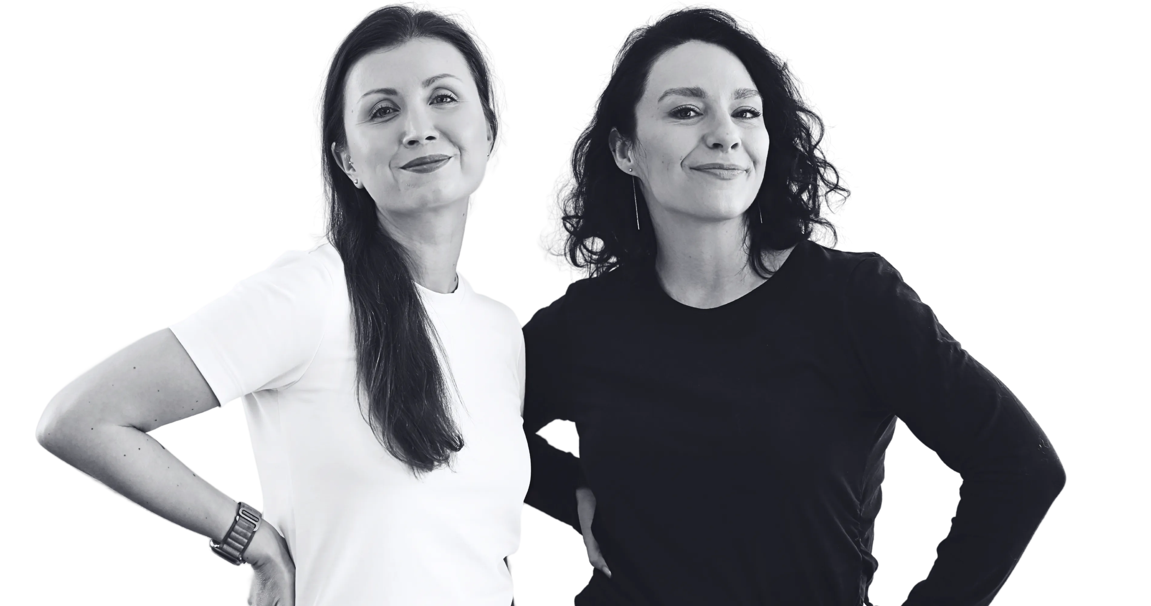 Aleksandra Kubicka i Kasia Kempa w czarno-białym portrecie